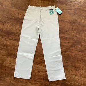 Lee Slimming Stretch Straight Leg Khaki Cargo Pants Size 12 Long NWT